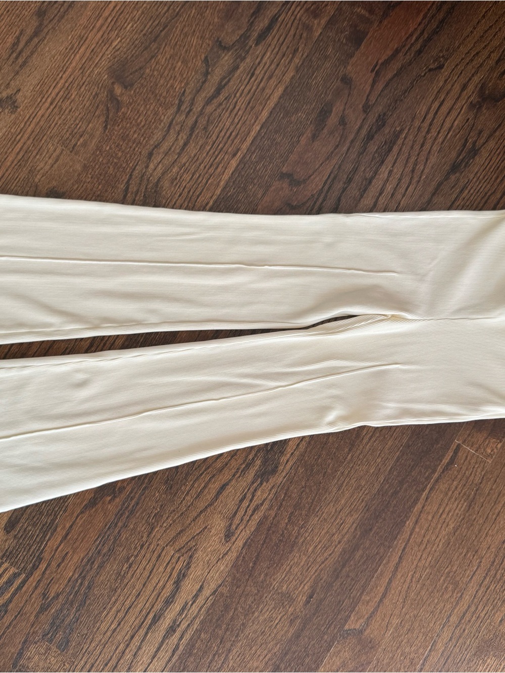DONNI. Cream Rib Kick Flare Pants - Picture 5 of 7
